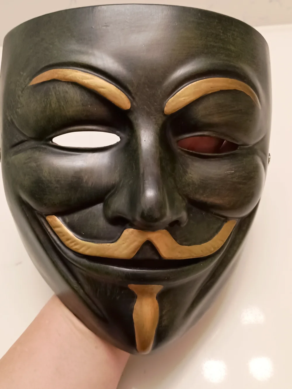 V For Vendetta Guy Fawkes Mask Quality Anonymous Halloween Resin Adjustable